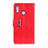 Custodia Portafoglio In Pelle Cover con Supporto L07 per Asus Zenfone Max ZB555KL Rosso