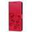 Custodia Portafoglio In Pelle Cover con Supporto L07 per Huawei Honor 8X Rosso