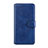 Custodia Portafoglio In Pelle Cover con Supporto L07 per Huawei Honor 9A Blu