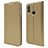 Custodia Portafoglio In Pelle Cover con Supporto L07 per Huawei P Smart (2019) Oro