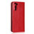 Custodia Portafoglio In Pelle Cover con Supporto L07 per Oppo Reno3 A Rosso