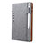 Custodia Portafoglio In Pelle Cover con Supporto L07 per Samsung Galaxy Tab S6 10.5 SM-T860 Grigio