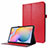 Custodia Portafoglio In Pelle Cover con Supporto L07 per Samsung Galaxy Tab S7 11 Wi-Fi SM-T870 Rosso