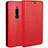 Custodia Portafoglio In Pelle Cover con Supporto L07 per Xiaomi Redmi 8 Rosso