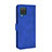 Custodia Portafoglio In Pelle Cover con Supporto L07Z per Samsung Galaxy A12 Blu