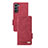 Custodia Portafoglio In Pelle Cover con Supporto L07Z per Samsung Galaxy S24 5G Rosso