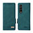 Custodia Portafoglio In Pelle Cover con Supporto L07Z per Samsung Galaxy Z Fold3 5G Verde