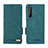 Custodia Portafoglio In Pelle Cover con Supporto L07Z per Sony Xperia 1 II Verde