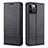 Custodia Portafoglio In Pelle Cover con Supporto L08 per Apple iPhone 12 Pro Max Nero