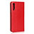 Custodia Portafoglio In Pelle Cover con Supporto L08 per Huawei Honor 9X Pro Rosso