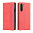 Custodia Portafoglio In Pelle Cover con Supporto L08 per OnePlus Nord Rosso