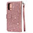 Custodia Portafoglio In Pelle Cover con Supporto L08 per Samsung Galaxy S20 5G Oro Rosa
