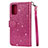 Custodia Portafoglio In Pelle Cover con Supporto L08 per Samsung Galaxy S20 5G Rosa Caldo