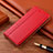Custodia Portafoglio In Pelle Cover con Supporto L08 per Xiaomi Poco X3 Rosso