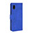 Custodia Portafoglio In Pelle Cover con Supporto L08Z per Samsung Galaxy A21 SC-42A Blu