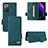 Custodia Portafoglio In Pelle Cover con Supporto L08Z per Samsung Galaxy Z Fold2 5G Verde