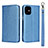 Custodia Portafoglio In Pelle Cover con Supporto L09 per Apple iPhone 12 Cielo Blu