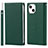 Custodia Portafoglio In Pelle Cover con Supporto L09 per Apple iPhone 13 Mini Verde