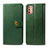 Custodia Portafoglio In Pelle Cover con Supporto L09 per Motorola Moto G9 Plus Verde