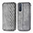 Custodia Portafoglio In Pelle Cover con Supporto L09 per Sony Xperia 5 II Grigio