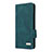 Custodia Portafoglio In Pelle Cover con Supporto L09Z per Samsung Galaxy Z Fold2 5G Verde