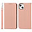 Custodia Portafoglio In Pelle Cover con Supporto L10 per Apple iPhone 14 Oro Rosa