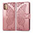 Custodia Portafoglio In Pelle Cover con Supporto L10 per Motorola Moto G9 Plus Oro Rosa