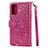 Custodia Portafoglio In Pelle Cover con Supporto L10 per Samsung Galaxy S20 Plus 5G Rosa Caldo