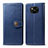 Custodia Portafoglio In Pelle Cover con Supporto L10 per Xiaomi Poco X3 Blu