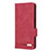 Custodia Portafoglio In Pelle Cover con Supporto L10Z per Samsung Galaxy M32 5G Rosso
