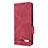 Custodia Portafoglio In Pelle Cover con Supporto L10Z per Samsung Galaxy M33 5G Rosso