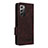 Custodia Portafoglio In Pelle Cover con Supporto L10Z per Samsung Galaxy Z Fold2 5G Marrone