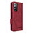 Custodia Portafoglio In Pelle Cover con Supporto L10Z per Samsung Galaxy Z Fold2 5G Rosso