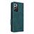 Custodia Portafoglio In Pelle Cover con Supporto L10Z per Samsung Galaxy Z Fold2 5G Verde