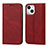 Custodia Portafoglio In Pelle Cover con Supporto L11 per Apple iPhone 14 Rosso