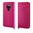 Custodia Portafoglio In Pelle Cover con Supporto L11 per Huawei Mate 20 Rosa Caldo