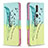 Custodia Portafoglio In Pelle Cover con Supporto L11 per Nokia 2.4 Verde Pastello