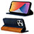 Custodia Portafoglio In Pelle Cover con Supporto L12 per Apple iPhone 13 Pro