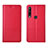 Custodia Portafoglio In Pelle Cover con Supporto L12 per Huawei Y7p Rosso