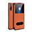Custodia Portafoglio In Pelle Cover con Supporto L12 per Huawei Y8p Arancione