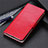 Custodia Portafoglio In Pelle Cover con Supporto L12 per Motorola Moto Edge Rosso