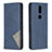 Custodia Portafoglio In Pelle Cover con Supporto L12 per Nokia 2.4 Blu