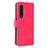 Custodia Portafoglio In Pelle Cover con Supporto L12Z per Samsung Galaxy Z Fold3 5G Rosa Caldo