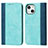 Custodia Portafoglio In Pelle Cover con Supporto L13 per Apple iPhone 14 Plus Cielo Blu