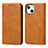 Custodia Portafoglio In Pelle Cover con Supporto L14 per Apple iPhone 14 Marrone Chiaro