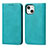 Custodia Portafoglio In Pelle Cover con Supporto L14 per Apple iPhone 14 Plus Cielo Blu