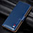 Custodia Portafoglio In Pelle Cover con Supporto L14 per Huawei P40 Lite E Blu