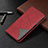 Custodia Portafoglio In Pelle Cover con Supporto L14 per Realme 6 Pro Rosso