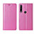Custodia Portafoglio In Pelle Cover con Supporto L15 per Huawei Y7p Rosa