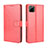 Custodia Portafoglio In Pelle Cover con Supporto L15 per Realme C11 Rosso